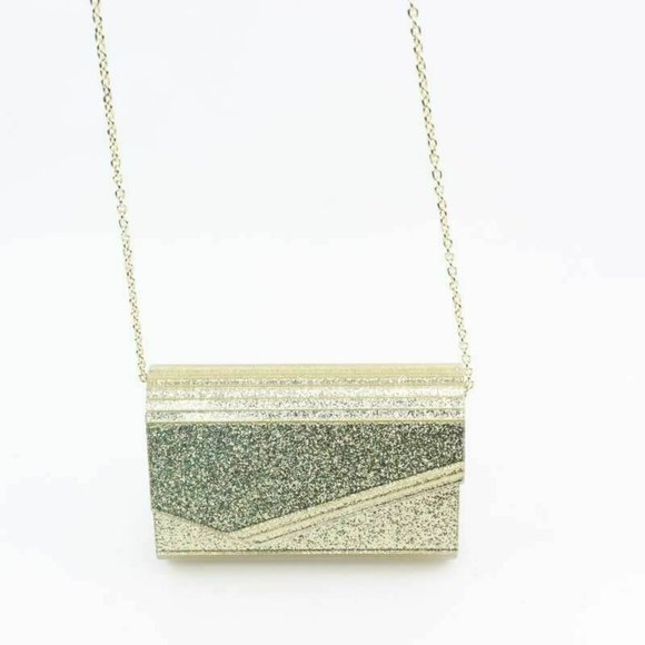 INC International Concepts Handbags - INC International Concepts Womens Maria Envelope Glitter Clutch Gold OS